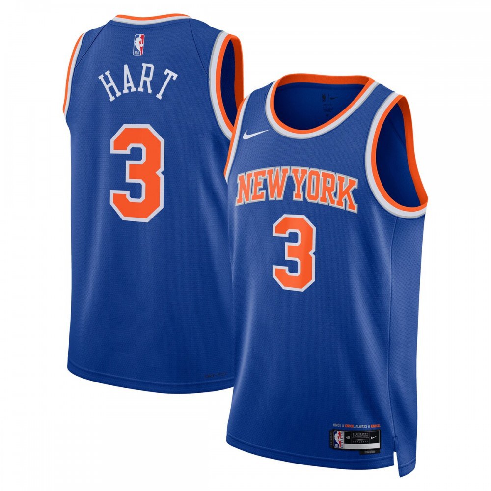 Josh Hart New York Knicks Unisex Swingman Jersey - Icon Edition - Blue-Pro Kit Vault | Brand New 26/27 Sports Jerseys